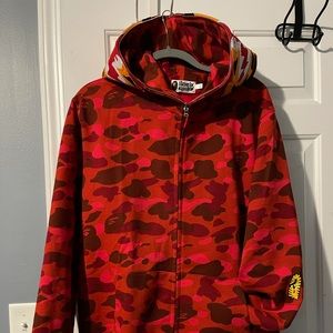 Bape tiger hoodie red